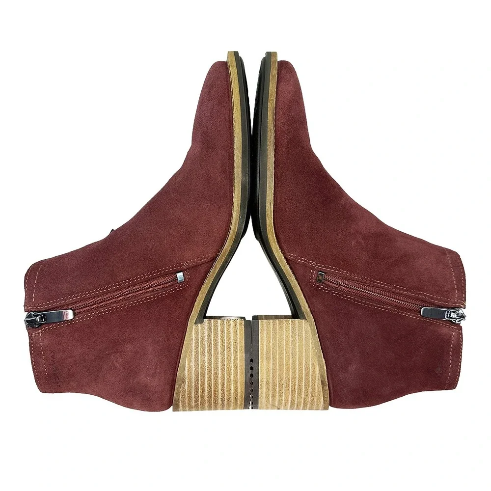 ECCO Sartorelle Hydromax Water Resistant Ankle Boots • Women's EU‎ 35 • burgundy